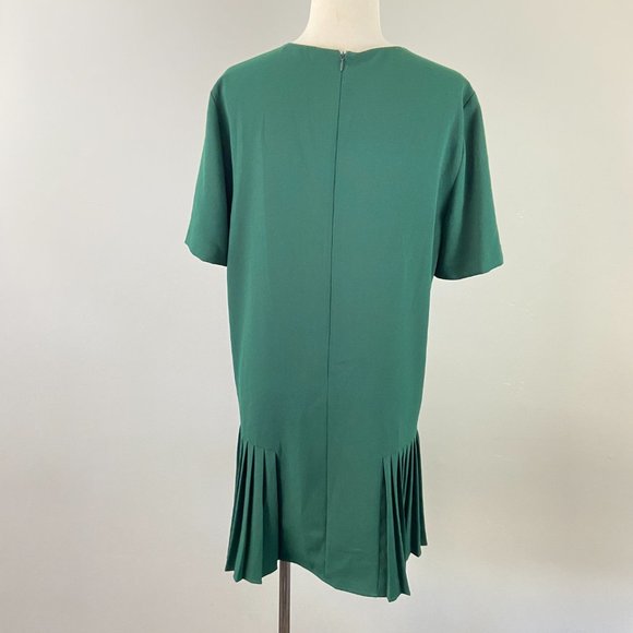 Zara Dark Green Pleated Dress - Picture 10 of 13